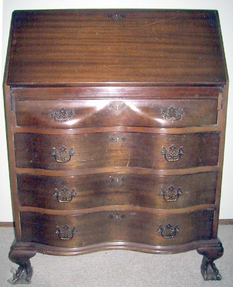 mahogany desk - closed